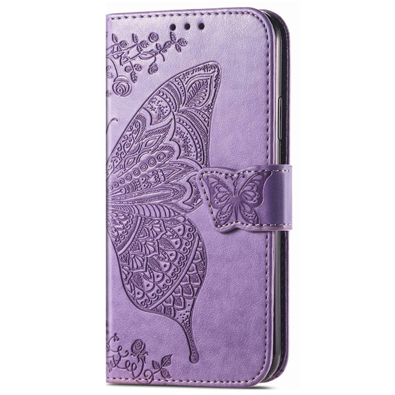 Klapkové puzdro pre Motorola Moto G54 5G, Butterfly, fialové