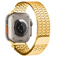 Oceľový náramok pre Apple Watch 1/2/3/4/5/6/7/8/SE/ULTRA 42/44/45/49 MM - zlatý