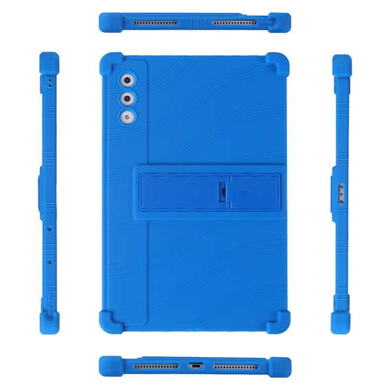 Silikón puzdro pre Lenovo Yoga Tab Plus, Impact, pancierovaný, tmavomodré