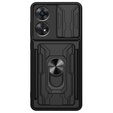 Obrnené puzdro pre Oppo A98 5G, Camera Slide Card Slot, čierne