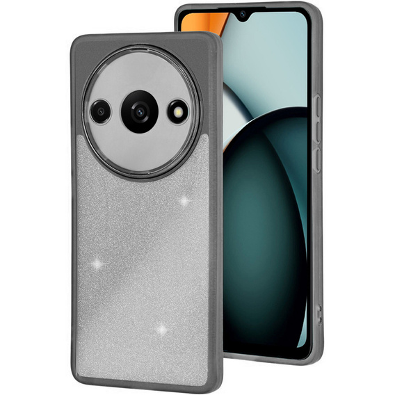 Obal na mobil pre Xiaomi Redmi A3, Glittery Powder, čierne