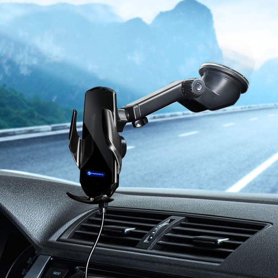 Držiak do auta Forcell F-Grip HS1 s bezdrôtovou nabíjačkou