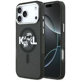 Karl Lagerfeld IML Glitter Karl & Choupette Sketch Logo MagSafe puzdro pre iPhone 17 Pro Max