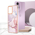 Ochranné puzdro pre Motorola Moto G24 / G24 Power / G04, Marble Slim Case, ružové