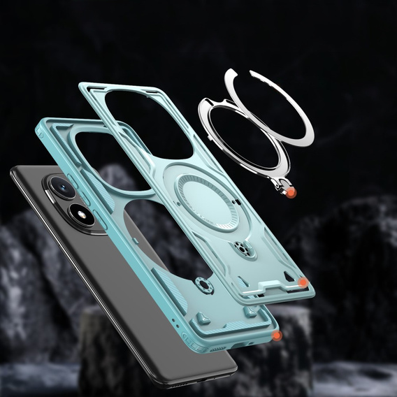 Puzdro pre Xiaomi Redmi Note 14 Pro 5G /  Poco X7 5G, Military MagSafe, modré + sklo 9H