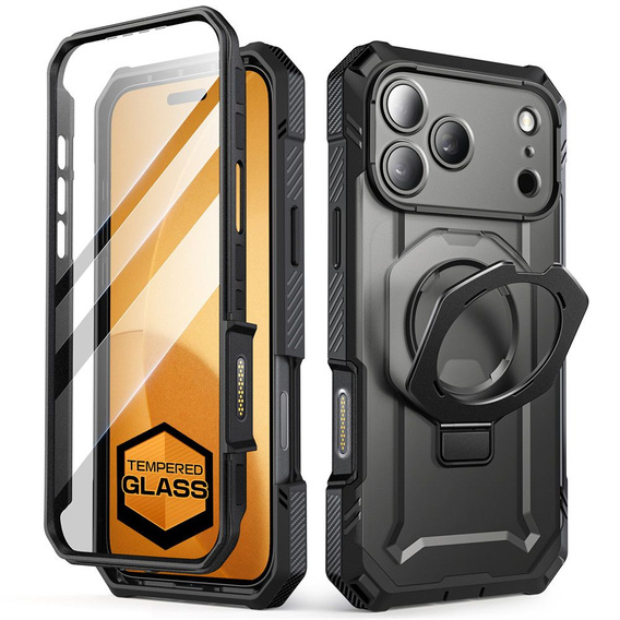 Puzdro Supcase pre iPhone 17 Pro Max, Unicorn Beetle Grip Pro Mag, čierne