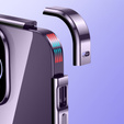 Puzdro pre iPhone 15, Magnetic Dual Glass, fialové