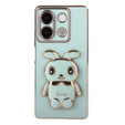 Puzdro pre Xiaomi Redmi Note 13 5G, Rabbit, zelený + tvrdené sklo 9H