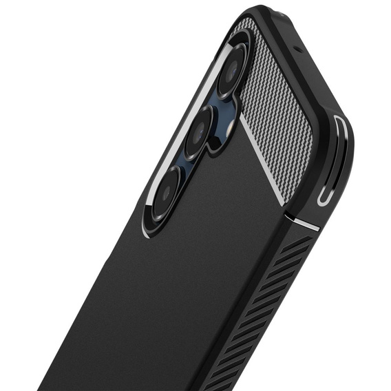 Puzdro Spigen pre Samsung Galaxy A16 4G/ 5G, Rugged Armor MagSafe, čierne + tvrdené sklo 9H