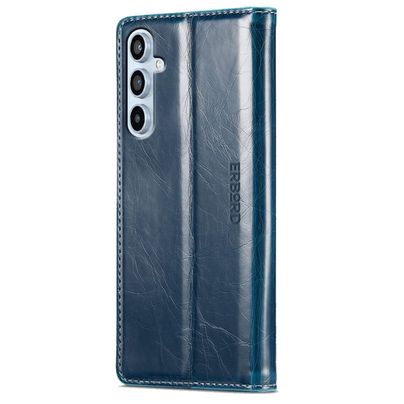 Klapkové puzdro pre Samsung Galaxy A54, ERBORD Waxy Wallet, modré