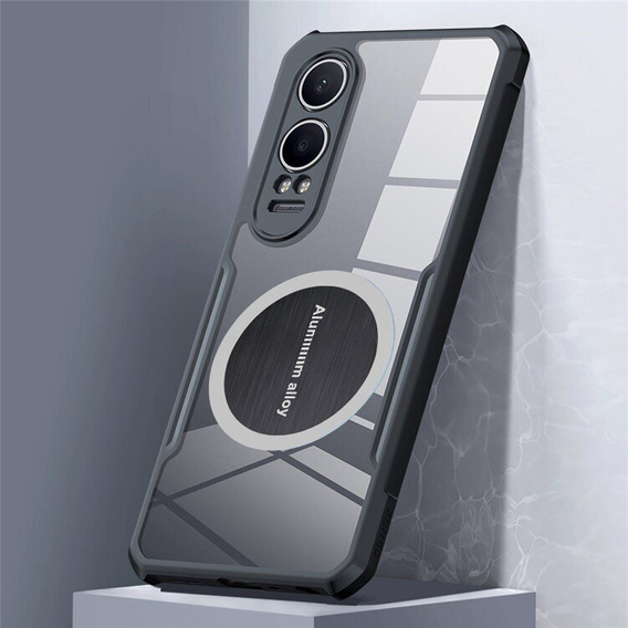 Puzdro pre OnePlus Nord CE4 Lite, s magnetickým štítkom, transparentné / čierne