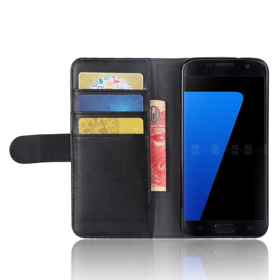Klapkové puzdro pre Samsung Galaxy S7, Wallet, čierne