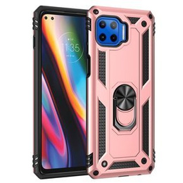 Pancierované obal na mobil pre Motorola Moto G 5G Plus, Nox Case Ring, ružové rose gold
