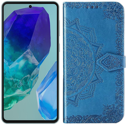 Klapkové puzdro pre Samsung Galaxy M55 5G, Mandala, modré