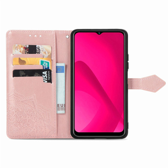 Klapkové puzdro pre T Phone 2 5G, Mandala, ružové