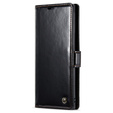 CASEME flipové puzdro pre Samsung Galaxy Note 10 Plus, Waxy Textured, čierne