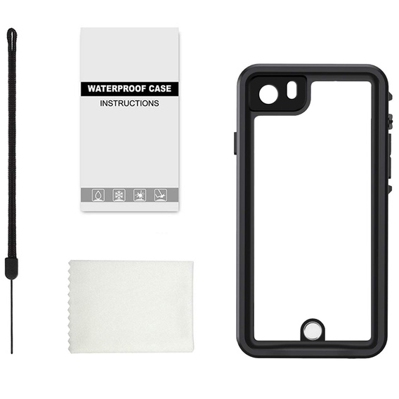 Vodotesné puzdro IP68 pre iPhone 7/8/SE 2020/SE 2022, čierne