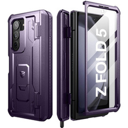 Obrnené puzdro pre Samsung Galaxy Z Fold 5 5G, Dexnor Full Body S-Pen Slot, fialové