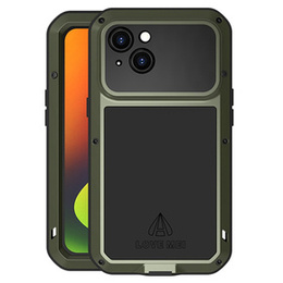 Love Mei Obal na mobil pre iPhone 14, armored with glass, zelený