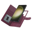 Puzdro s chlopňou pre Samsung Galaxy S23 Ultra, peňaženkové, pre MagSafe, bordové
