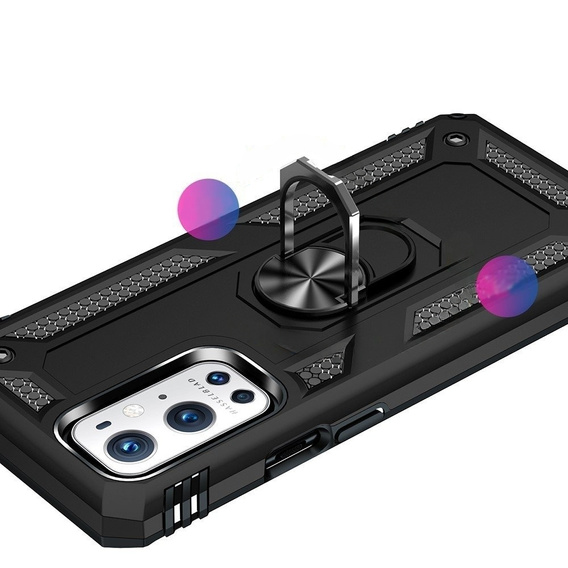 Pancierované obal na mobil pre OnePlus 9 Pro, Nox Case Ring, čierne