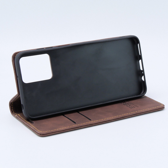 Puzdro pre Motorola Moto G13/ G23 4G, ERBORD Vintage, peňaženka s chlopňou, káva