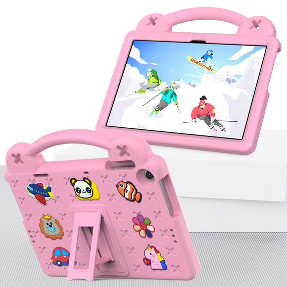 Detské puzdro pre Lenovo Tab M10 10.1 Gen 3 TB-328FU/TB-328XU, Cute Patterns, so stojanom, ružové