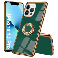 Obal na mobil pre iPhone 13 Pro, Electro Ring, zelený