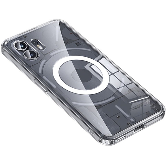 Puzdro pre telefón Nothing Phone 2, Fusion Hybrid Case, pre MagSafe, priehľadné