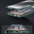 Magnetické puzdro Dual Glass MagSafe pre Samsung Galaxy S25 Ultra, zelený