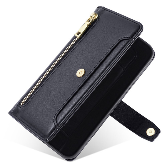 Klapkové puzdro pre Realme 11 Pro 5G / Pro+ 5G, Wallet Zipper Pocket, čierne