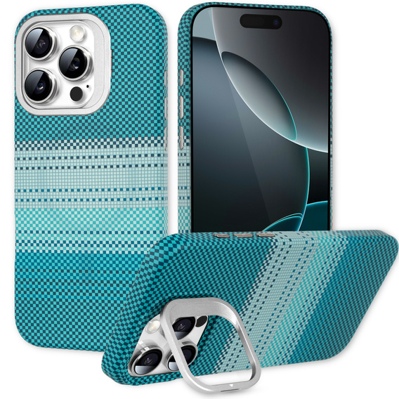 Puzdro pre iPhone 16 Pro Max, Frame Kickstand, pre MagSafe, Moon Green