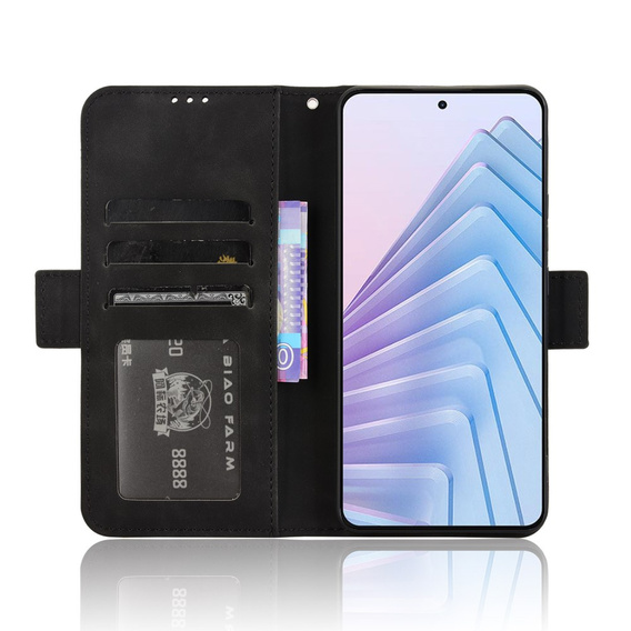 Klapkové puzdro pre Xiaomi Redmi Note 14 4G, Card Slot, čierne