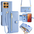 Klapkové puzdro pre Motorola Moto G15 / G15 Power, Wallet Zipper Pocket, modré