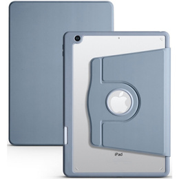 Puzdro pre iPad 10.2" 2021/2020/2019 (9/8/7 gen.), s priestorom pre stylus, otočné o 360°, fialové