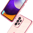 Obal na mobil pre Samsung Galaxy A52/A52S, Electro heart, ružové rose gold