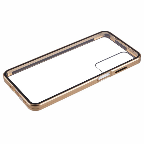 Puzdro pre Samsung Galaxy A16, Magnetic Dual Glass, zlaté