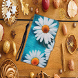 Klapkové puzdro pre Xiaomi Redmi 13C / Poco C65, Wallet, Daisy, modré