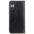 Obal na mobil pre Sony Xperia 5 V, Wallet Litchi Leather, čierne