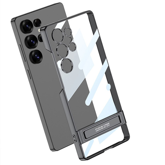 Puzdro pre Samsung Galaxy S25 Ultra, GKK Kickstand Hard Case, čierne
