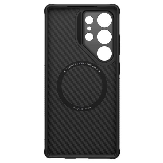 Puzdro pre Samsung Galaxy S25 Ultra, pancierované Nillkin, Carboprof Case, pre Magsafe, čierne
