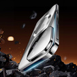 Magnetické puzdro Dual Glass MagSafe pre iPhone 16 Pro Max, strieborné