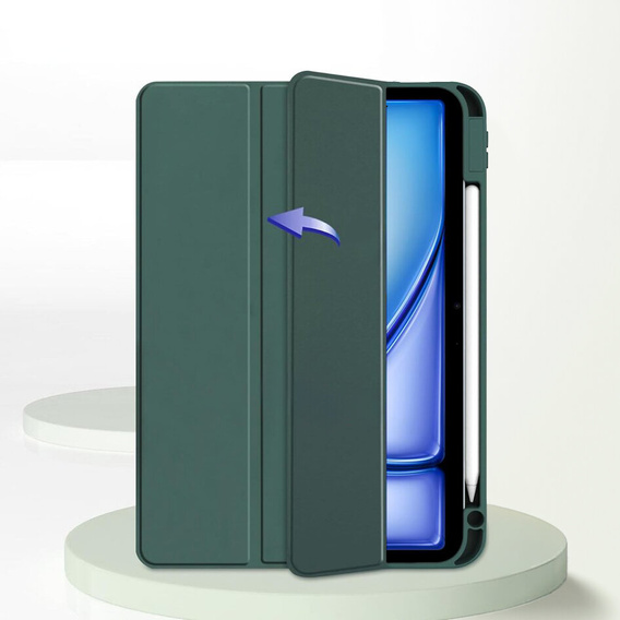 Puzdro pre iPad Air 13" 2025/2024 (7/6 gen.), Smartcase Hybrid, so slotom na stylus, zelený