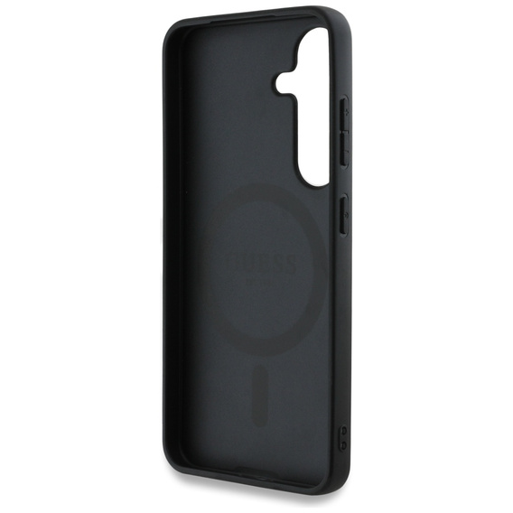 GUESS Obal na mobil pre Samsung Galaxy S25, 4G Ring Classic Logo, hnedé