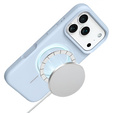 Silikónové puzdro pre iPhone 17 Pro Max, pre MagSafe, proti nárazom, modré