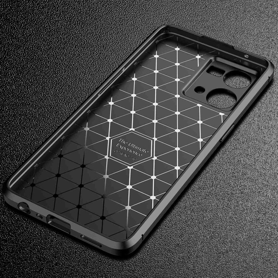 Obal na mobil pre Oppo Reno7 4G, Carbon Gel, čierne