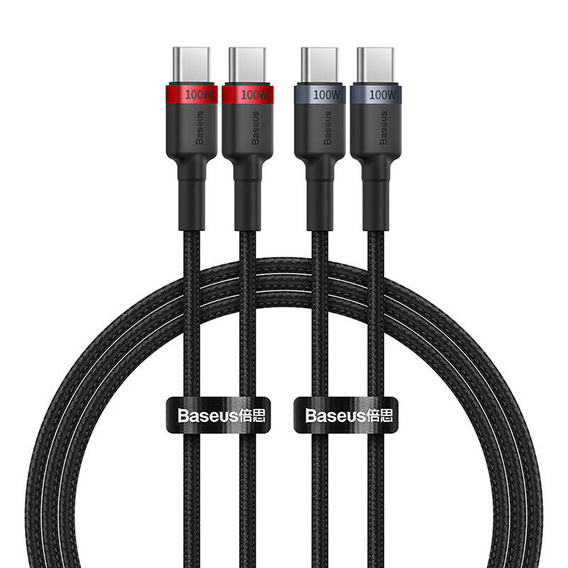 Baseus Cafule USB-C na USB-C 100W kábel 1m - sada 2 kusov