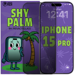 Tmavé sklo na ochranu súkromia Shy Palm pre iPhone 15 Pro