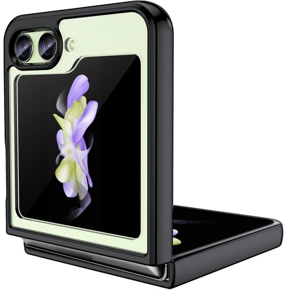 Obal na mobil pre Samsung Galaxy Z Flip 5 5G, Fusion Hybrid, transparentné / čierne