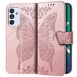 Klapkové puzdro pre Samsung Galaxy M23 5G / M13, Butterfly, ružové rose gold